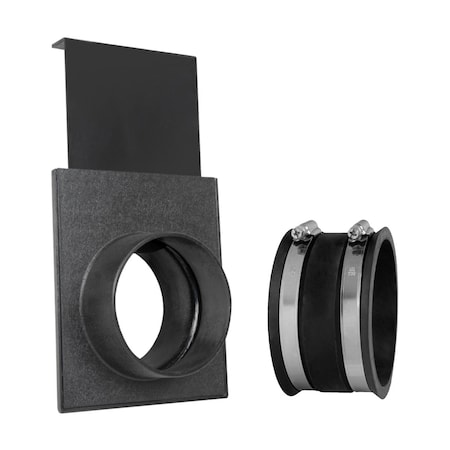 Powertec 4 Inch Blast Gate with Dust Control Flex Cuff for Dust Collector/Vacuum Fittings 70363